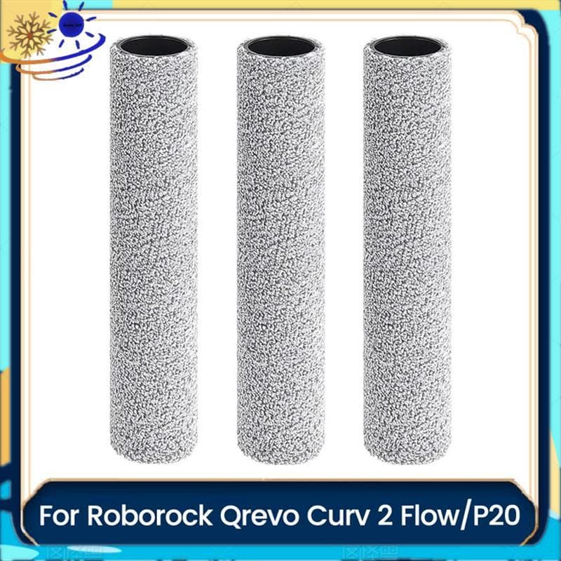 [Le's Shop] 3 Peças De Substituição De Esfregão De Rolo Para Qrevo Curv 2 P20 Robô Aspirador De Pó Acessórios De Chão