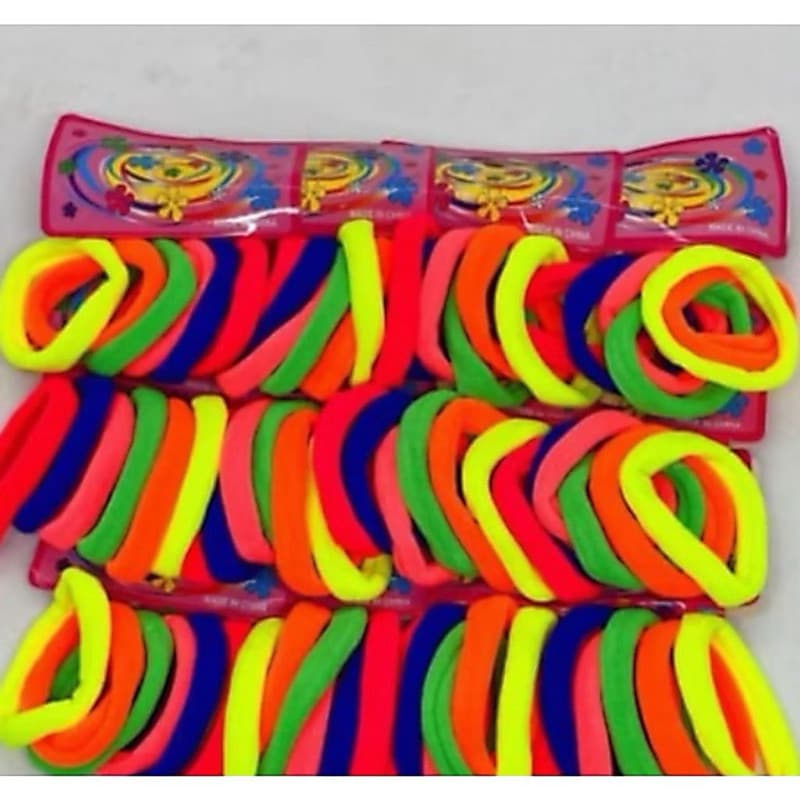 Kit 72/144 PCS Elástico Para Cabelo 1 Pacote Xuxinha colorida