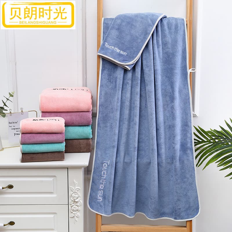 Toalha de banho de lã Coral adulto uso diário macio absorvente toalha de cabelo seco toalha grande 70*140 toalha de prai