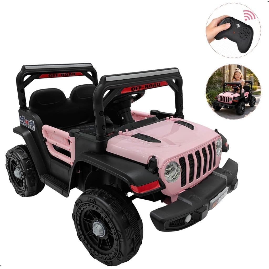 Carro Elétrico Infantil Jeep 12v com Luz Som Controle Remoto Zippy