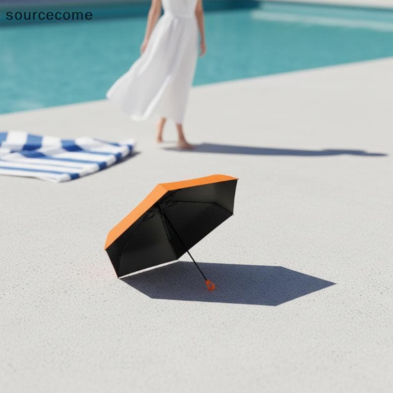 [sourcecome] Guarda-Chuva Dobrável Com Bule Pequeno Sol Poet Rain Travel Use Boutique