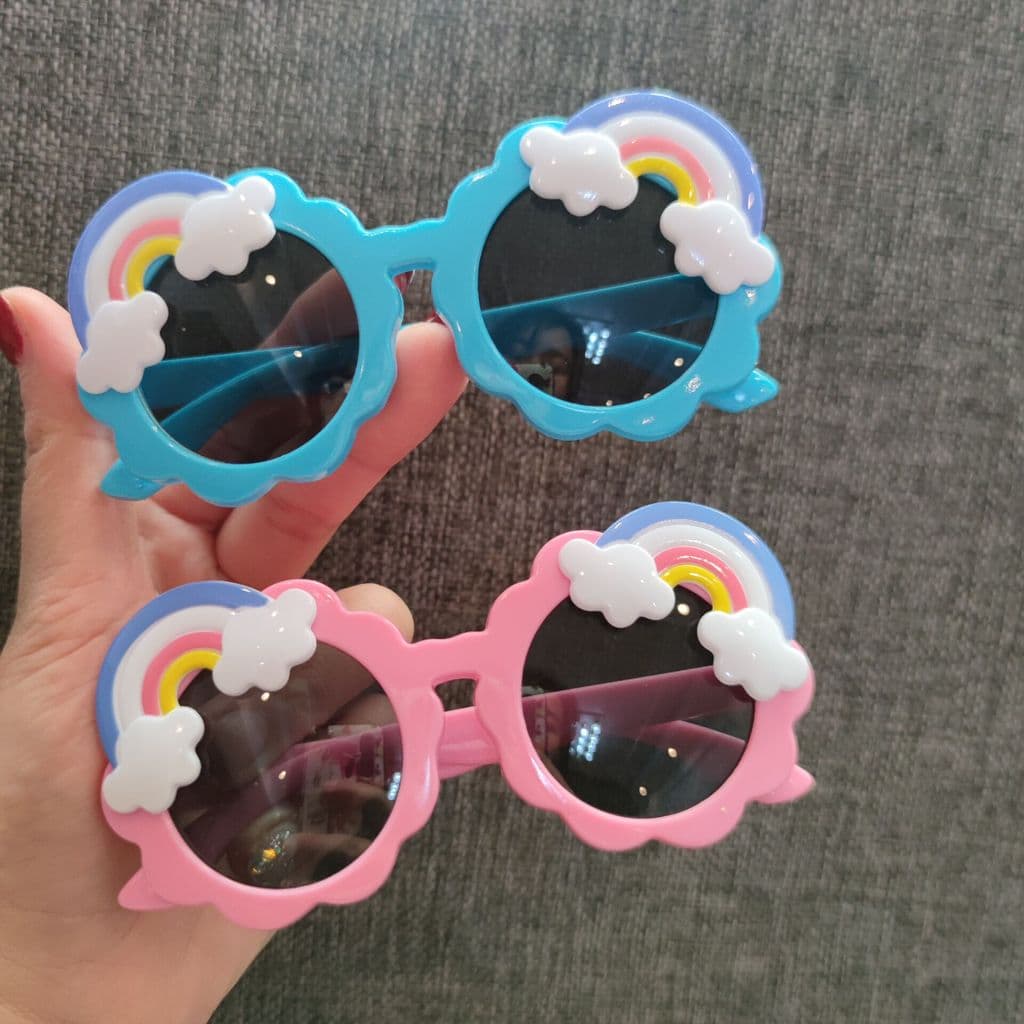 Crianças novo estilo óculos de sol nuvem óculos de sol masculino feminino bebê arco-íris venda quente decoração Super bo
