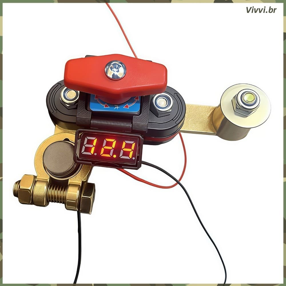 Interruptor De Desconexão Da Bateria Do Carro 12V 24V 100A Display LCD Rotativo Duplo Cortado _VVI