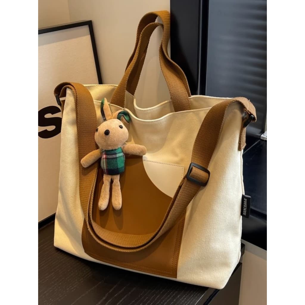 Bolsa feminina 2026 novo estilo deste ano Popular bolsa de lona feminina High-End sentir grande capacidade portátil Tote