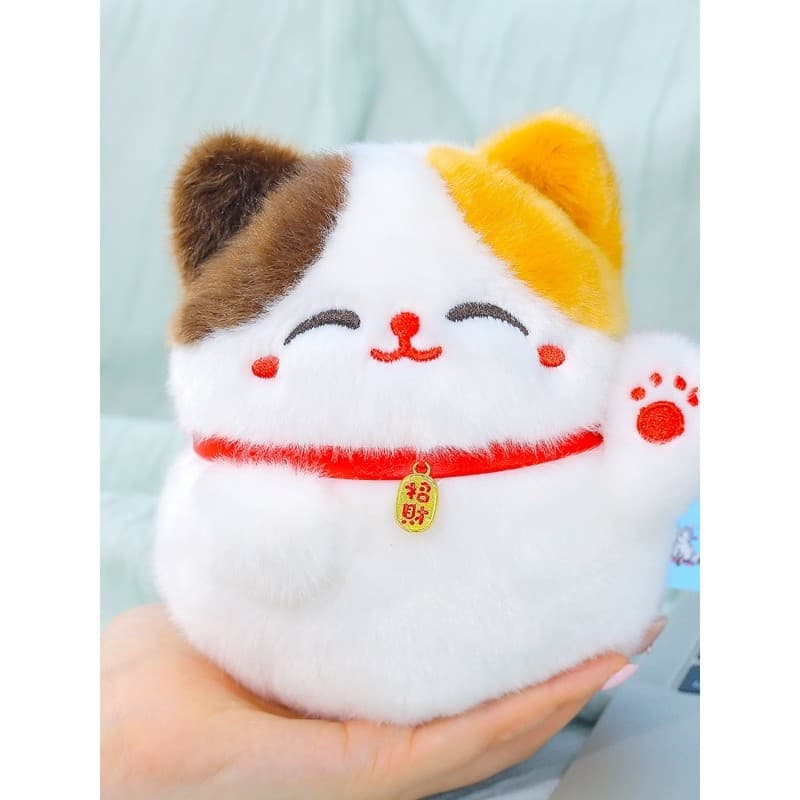 Criativo boa sorte sorte sorte gato boneca de pelúcia diversão mesa companheiro ornamentos dos desenhos animados gato bo