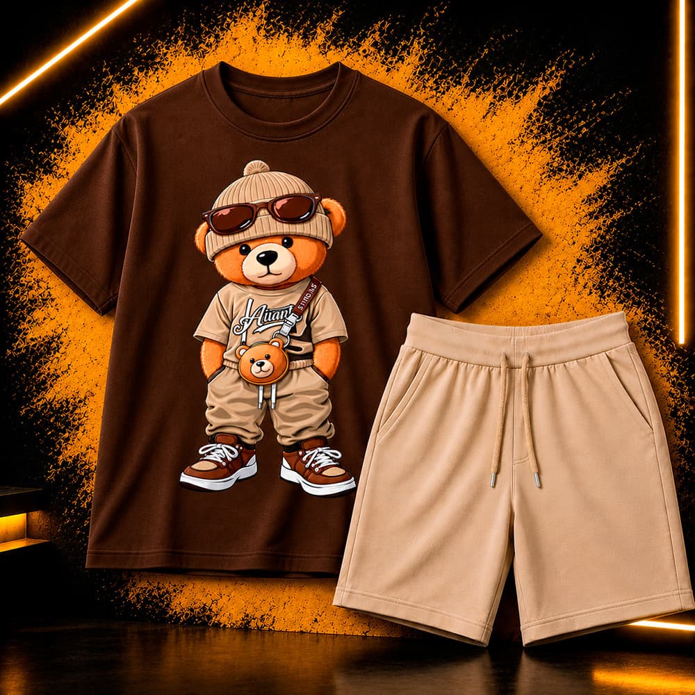 Kit infantil Conjunto Masculino Conjunto Menino Infantil Kit Conjunto infantil Bermuda + Camisa Kids