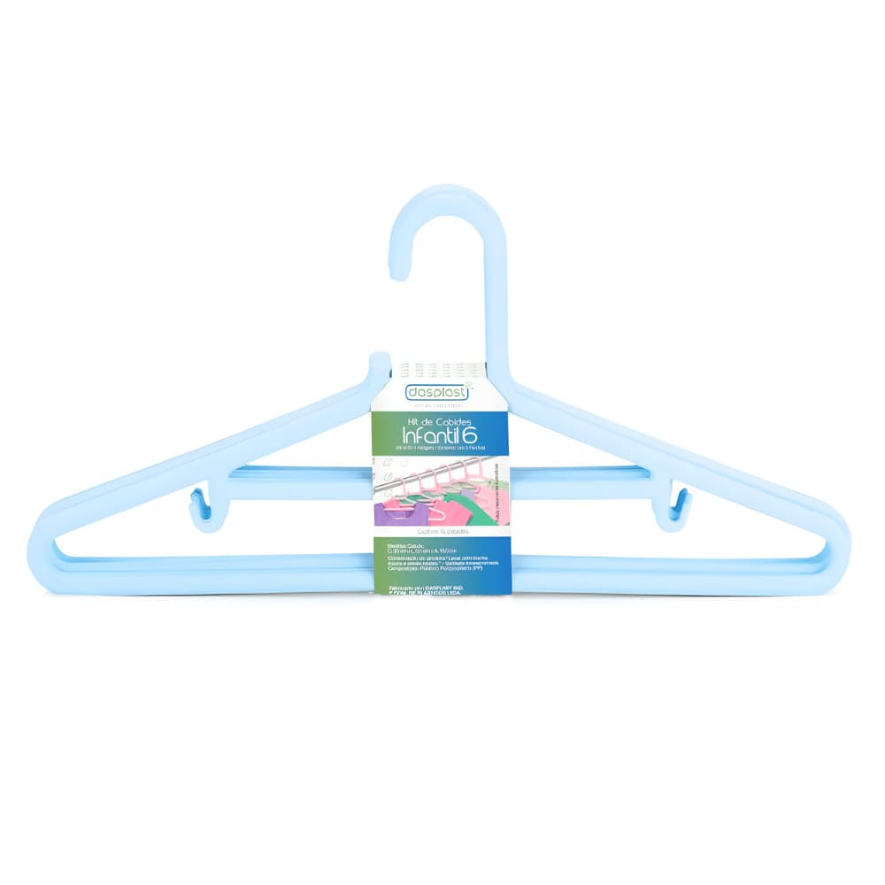 Kit Cabides Infantis c/ 6 Unidades - Dasplast -  AZUL BEBE
