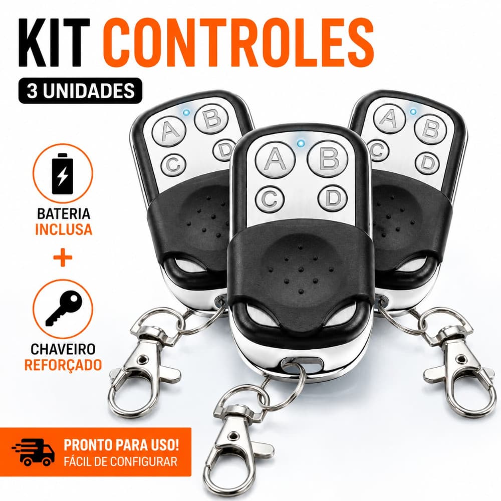 Universal Remote Control for Electronic Electric Garage Gate with Keychain 433mhz 4 Buttons