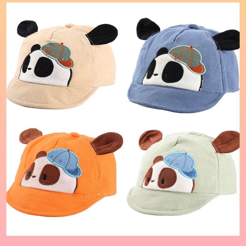 Boné De Beisebol Para Bebê , Chapéu Infantil De Poliéster Em Várias Cores De Proteção Solar De Urso Fofo