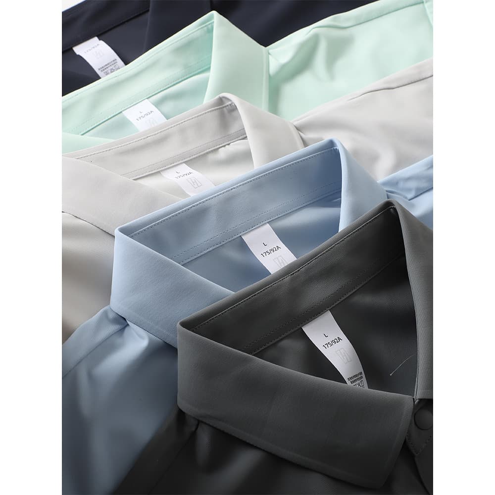 Camisa POLO de manga curta com lapela masculina Casual na moda