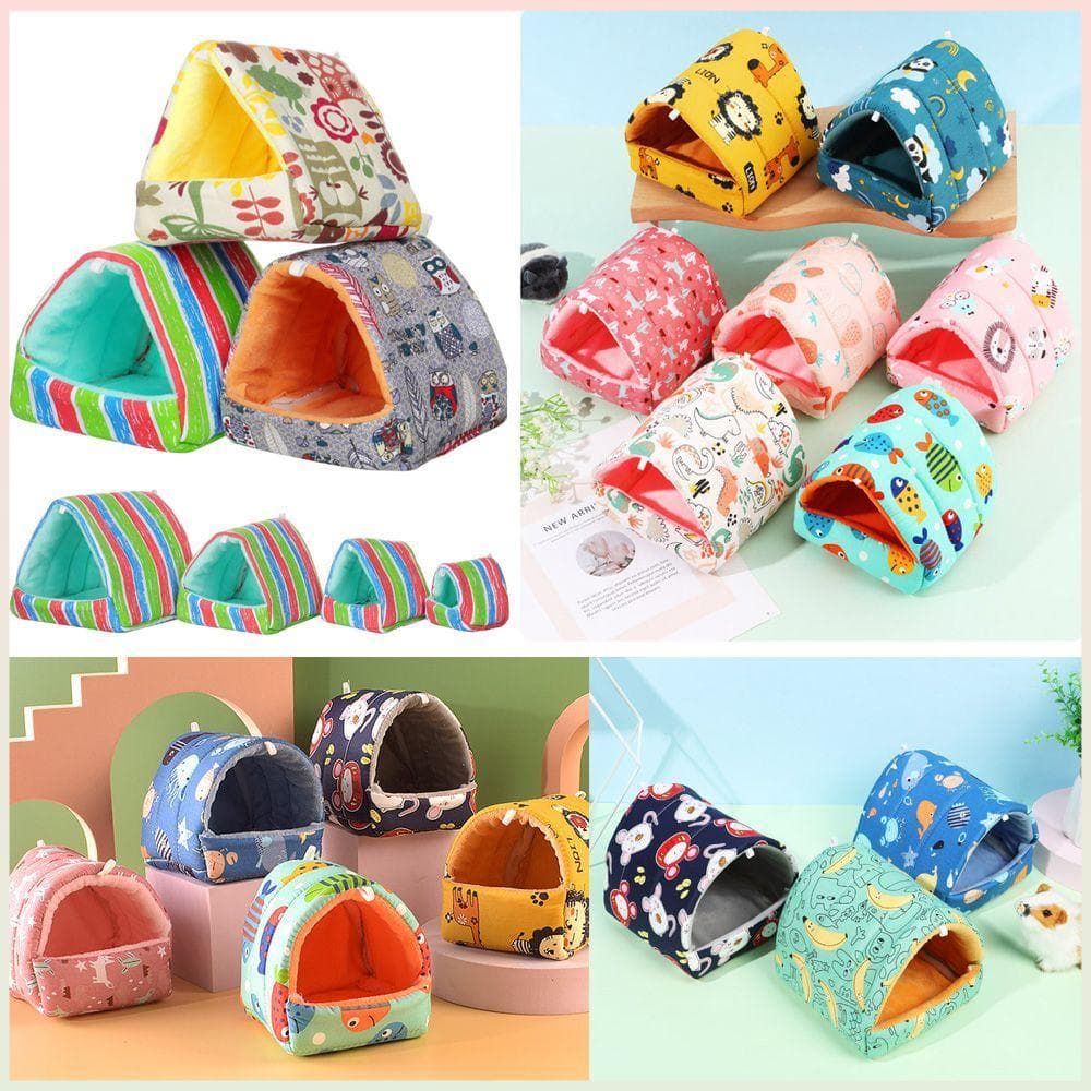Casa De Hamster Inverno Fofo Coelho Esquilo Mini Gaiola Ninho De Cobaia