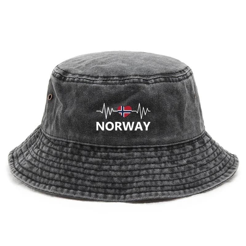 2,54 cm Noruega" Chapéu, Chapéu Bucket Moderno, Chapéu Casual Feminino, Chapéu Bucket Masculino, Chapéu de Lazer para At