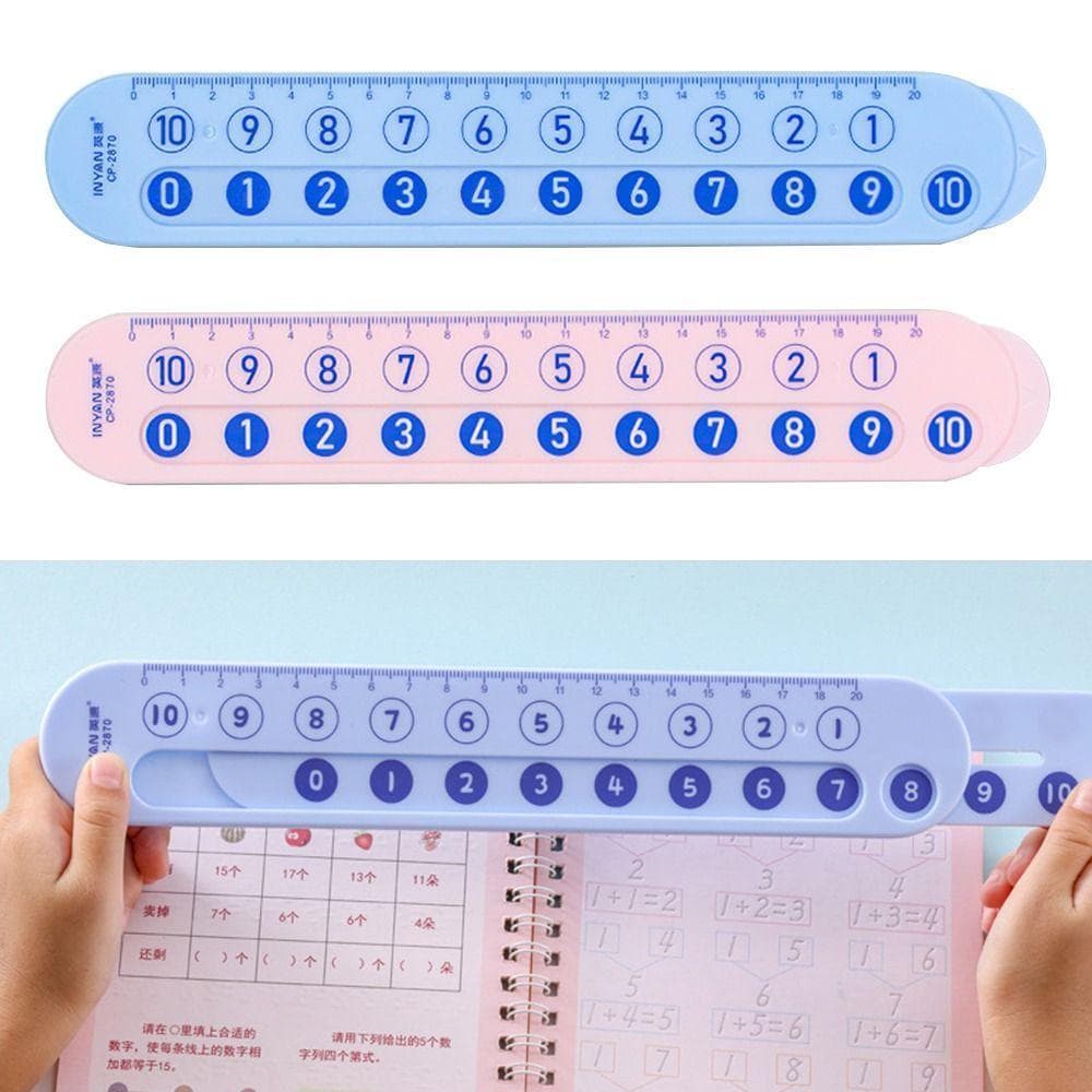 Régua De Decomposição Matemática, Subtração Rosa/Azul De Plástico Adição De Demonstração De Ensino