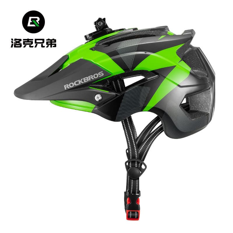 Rock Brothers Capacete de Mountain Bike Capacete de ciclismo masculino de uma peça formando capacete de bicicleta ao ar