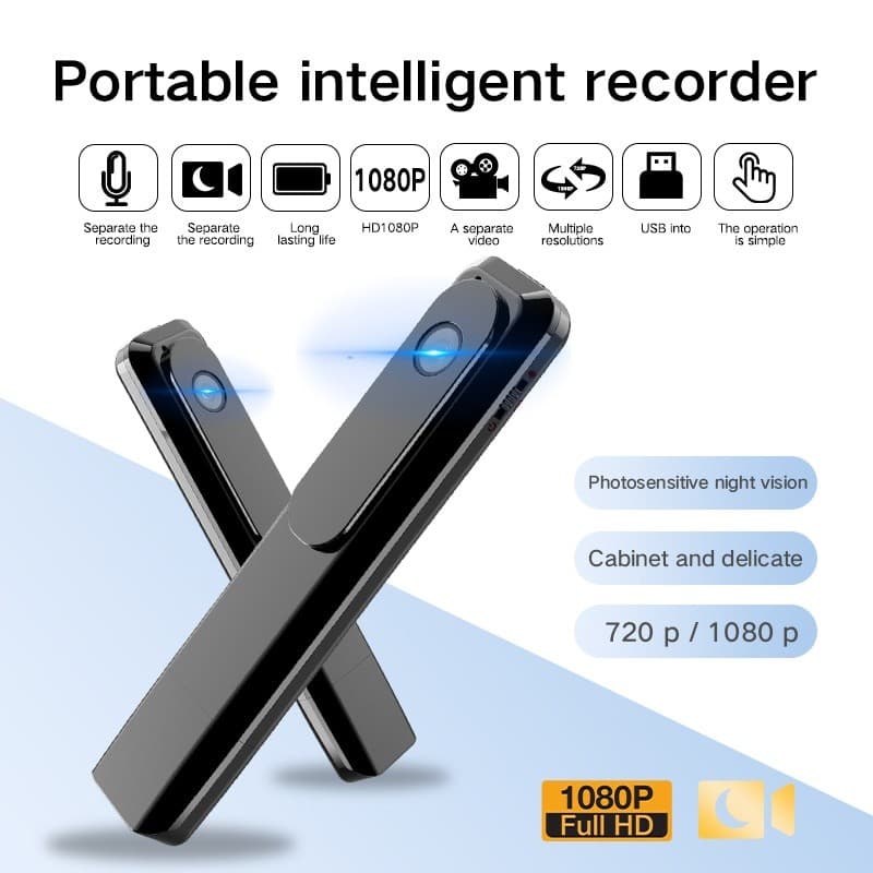 Filmadora Digital Compacta Vestível Full HD 1080P , Mini Gravador De Vídeo E Áudio Portátil , USB Sport DV Para Gravação