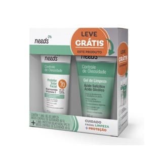 Kit Needs Protetor Solar + Gel de Limpeza 60G grátis