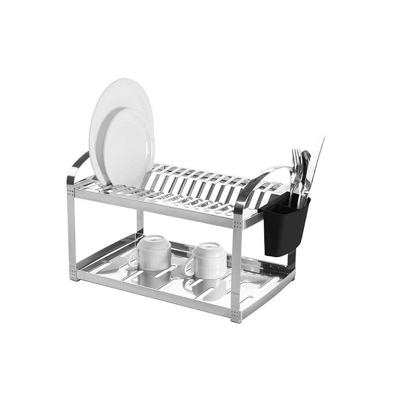 Escorredor De Louças Com Porta talher Inox 16 Pratos Porta Talher Suspenso