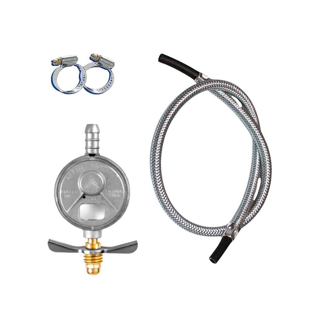Kit Mangueira Malha Aço 3M Registro 2Kg Botijão Gás Cozinha