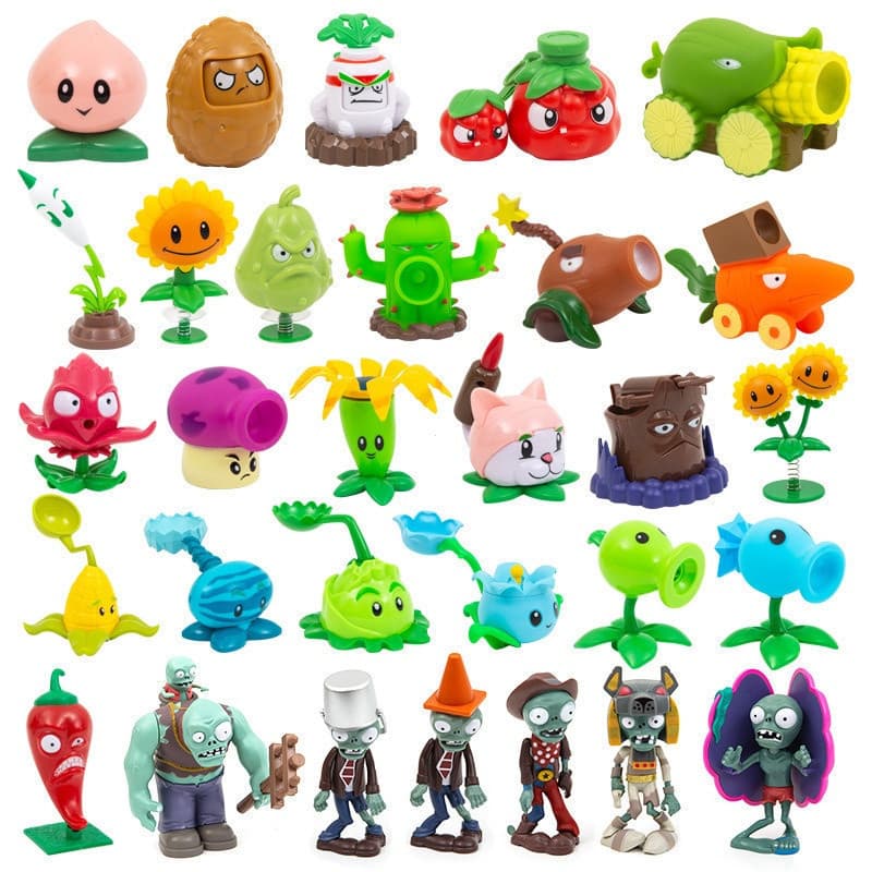 Plantas vs . Zumbis Jogo De Batalha Único Zumbi Bonecas Em Figuras De A Granel Podem Lançar Acessórios De Brinquedo De P