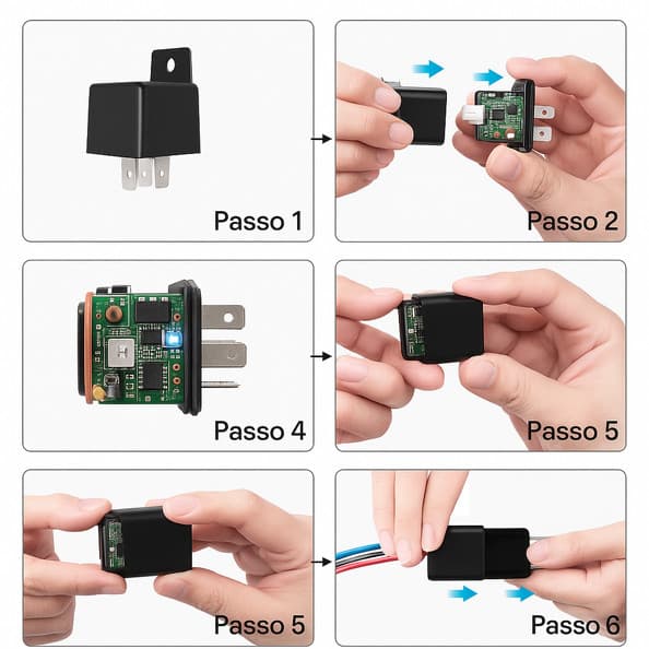 Kit 100 Relé Automotivo 5 Vias Universal Reversor Auxiliar