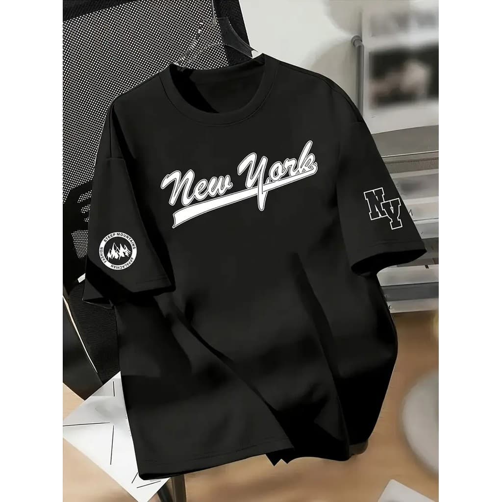 Tshirt Feminina New York Estilosa Estampada Lançamento Camiseta 100% Algodão Camisetão Camisa Oversized Plus Size