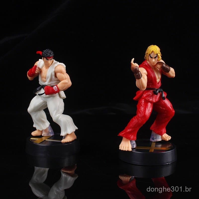 Boneco de Street Fighter de 9,5cm Decoração de Quarto Presente de Aniversário Brinquedo Colecionável de PVC