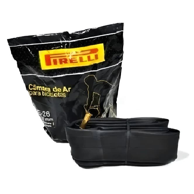 Câmara De Ar Bicicleta Pirelli Aro 26 Bico 33mm Grosso Balão Tipo da válvula Schrader