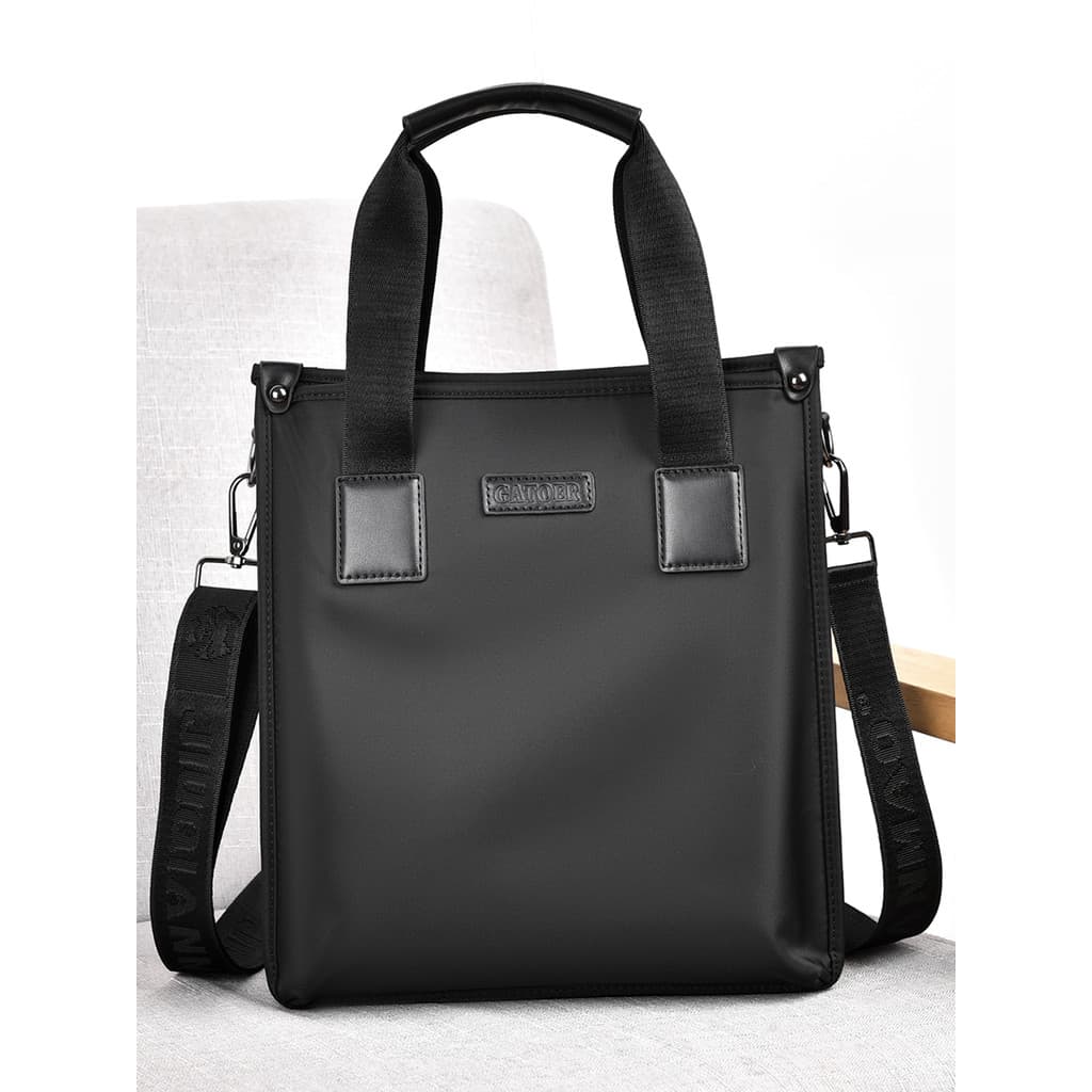 Bolsa masculina multicamadas de grande capacidade, pasta de pano Oxford à prova d'água, Vertical, bolsa de negócios, tra