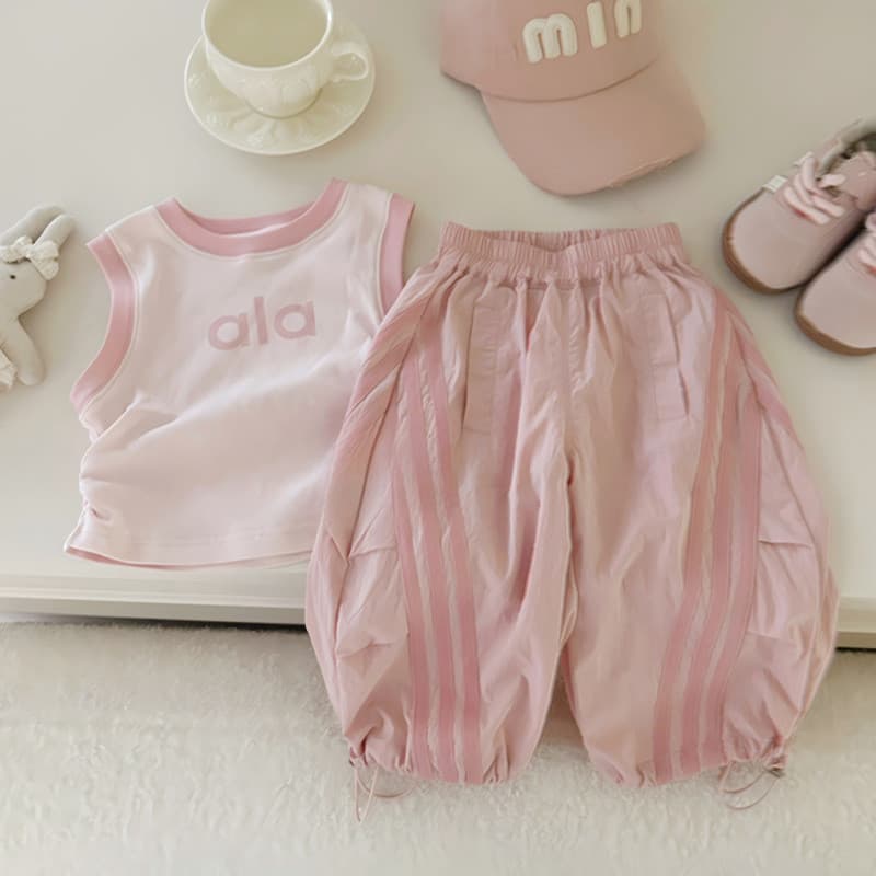 Meninas verão colete fino macacão de duas peças terno estilo coreano roupas infantis bebê terno de verão
