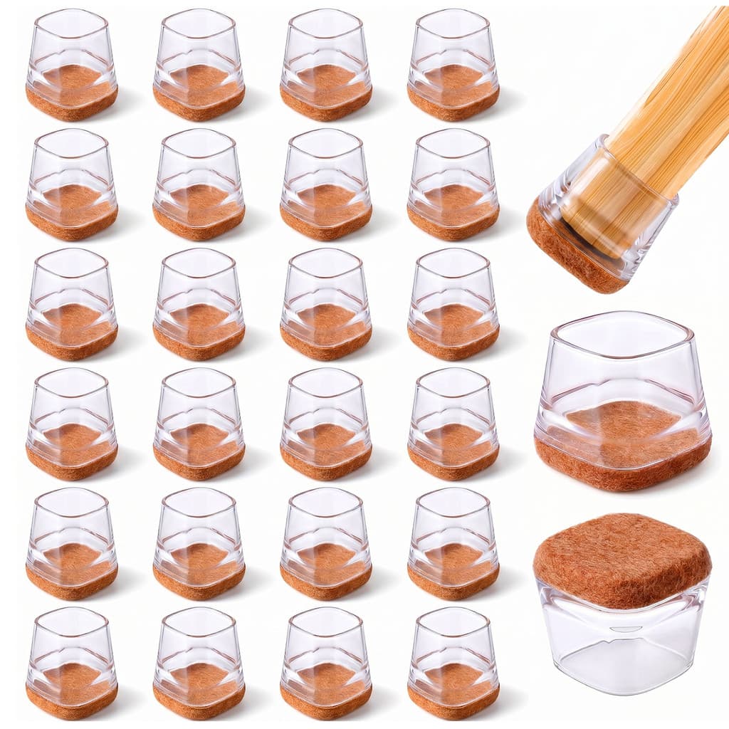 Protetor de Cadeira 16/32 Peça Silicone Móveis Pé de Mesa Quadrado Redondo Evita Riscos Antirruído