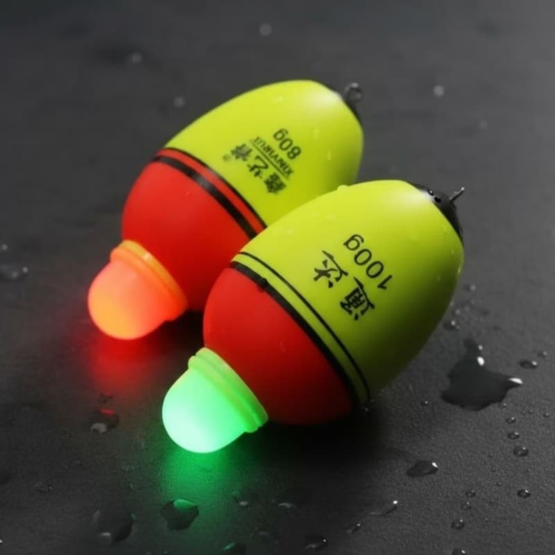 Kit 2 Boias de Pesca Noturna Flutuador LED Eletrônico De Pesca 80g e 100g pescaria