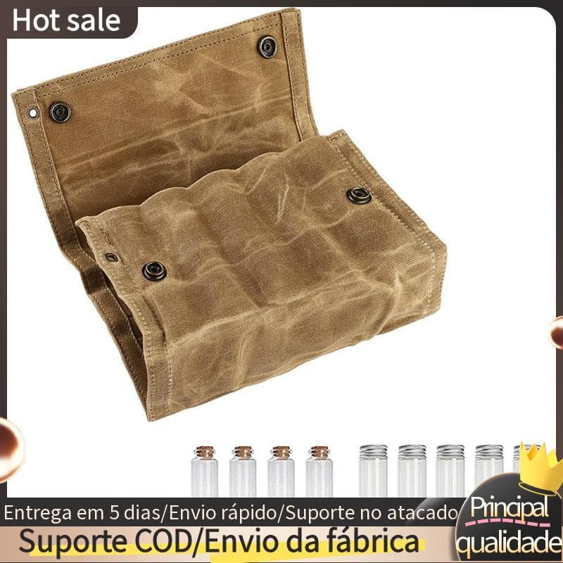Saco De Garrafa De Especiarias Ao Ar Livre Portátil Dobrável Lona À Prova Dwaterproof Água Grande Capacidade Acampamento