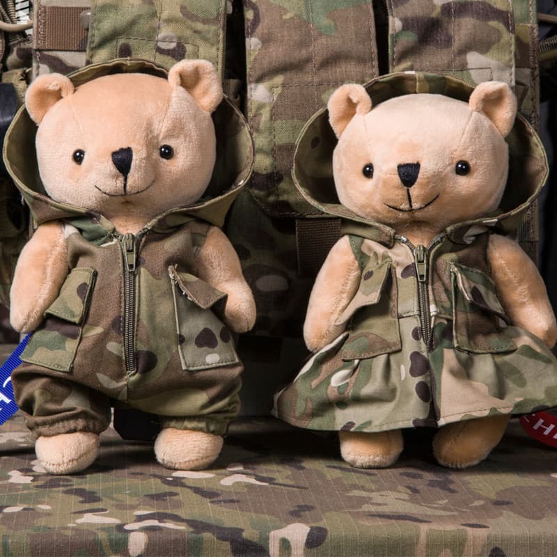 Thiefless WZJP chefe bonito tático urso boneca fã do exército presente de aniversário ano novo dia dos namorados brinque