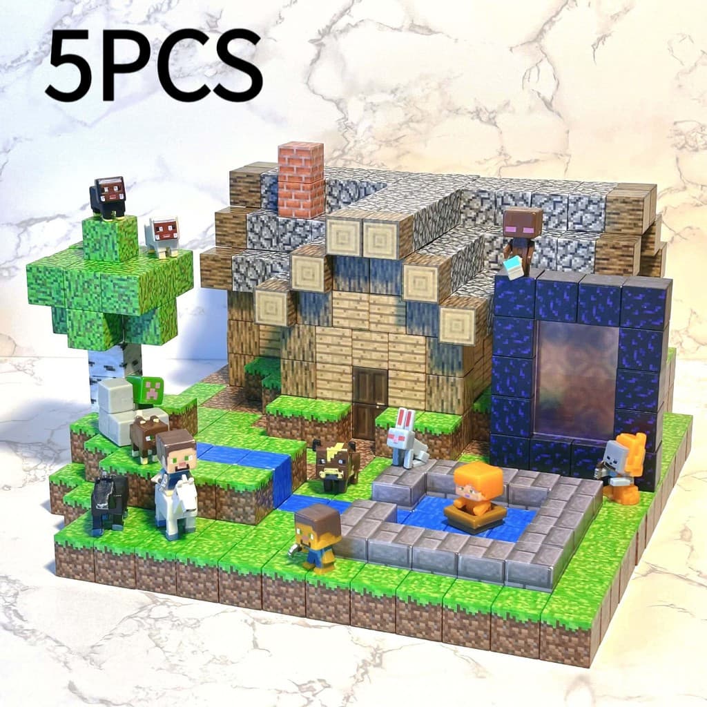 Cubos Magnéticos Pixel Meu Mundo, Blocos Montáveis Educativos Infantil