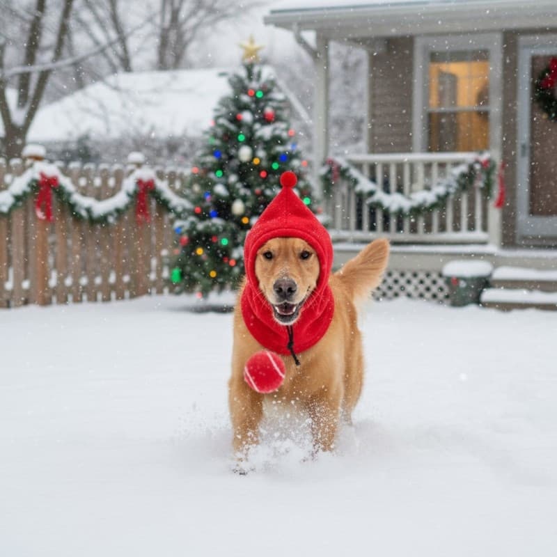 Hi * Engrossar Chapéu Natal Para Cachorrinho Capacete Flexível Animais Estimação Períodos Frios