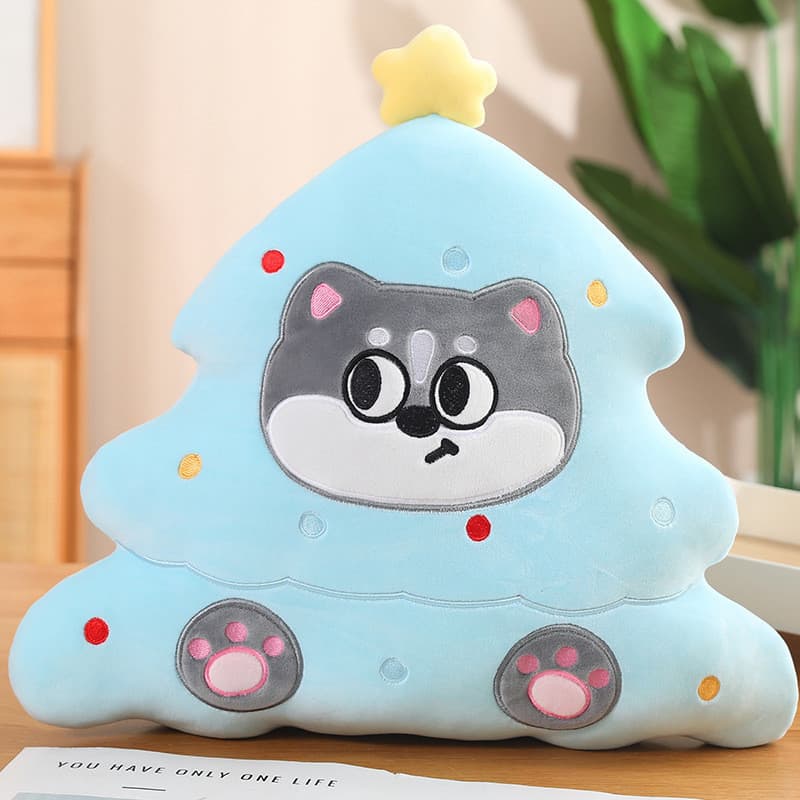 Novo Travesseiro De Pelúcia Em Forma De Árvore De Natal Boneca Macia Brinquedo Reconfortante Presente Para Crianças Meni