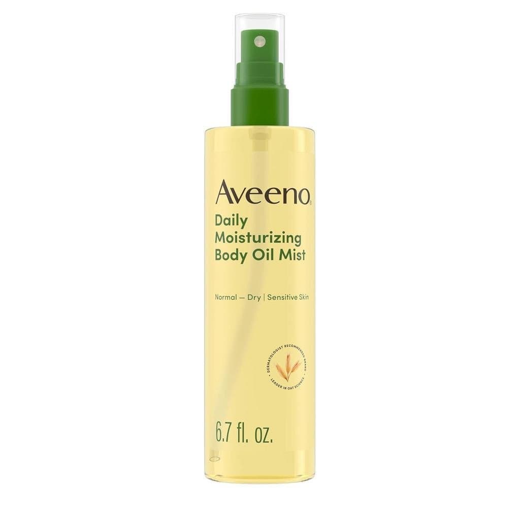 Aveeno Daily Moisturizing Dry Body Oil Mist com Aveia e Óleo de Jojoba para Pele Seca, Áspera e Sensível, Leve, Não Oleo