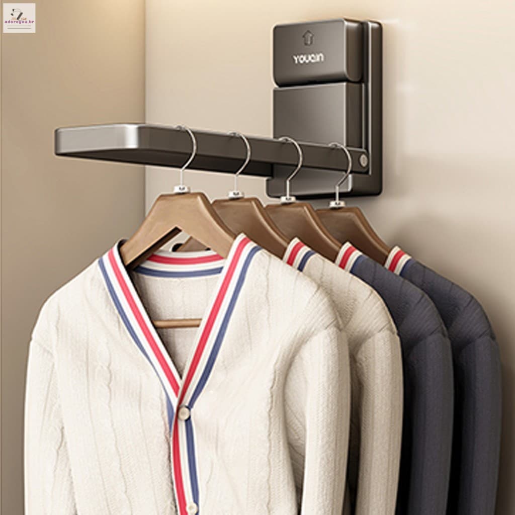 Rack De Roupas Montado Na Parede Com Ventosas Ferramenta De Economia De Espaço Para Varanda Doméstica Banheiro