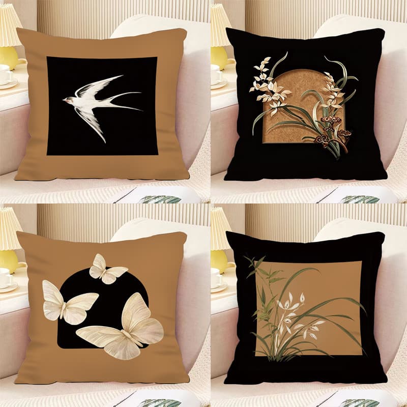 Estilo nórdico flanela dupla face travesseiro sofá decoração capa de almofada carro sala estar casa travesseiro lombar c