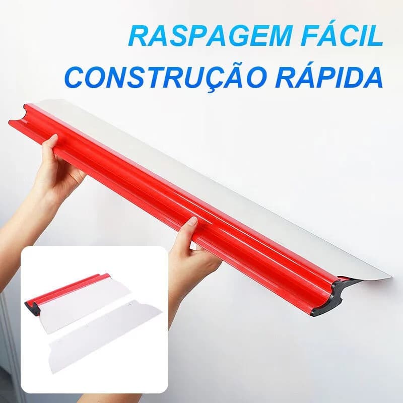Desempenadeira de aço inoxidável de 25-40-60cm, lâmina lisa e flexível, adequada para massa corrida, lâmina substituível