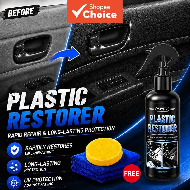 Restaurador de Plástico de Carro de Volta ao Preto Brilhante – Polimento para Painel