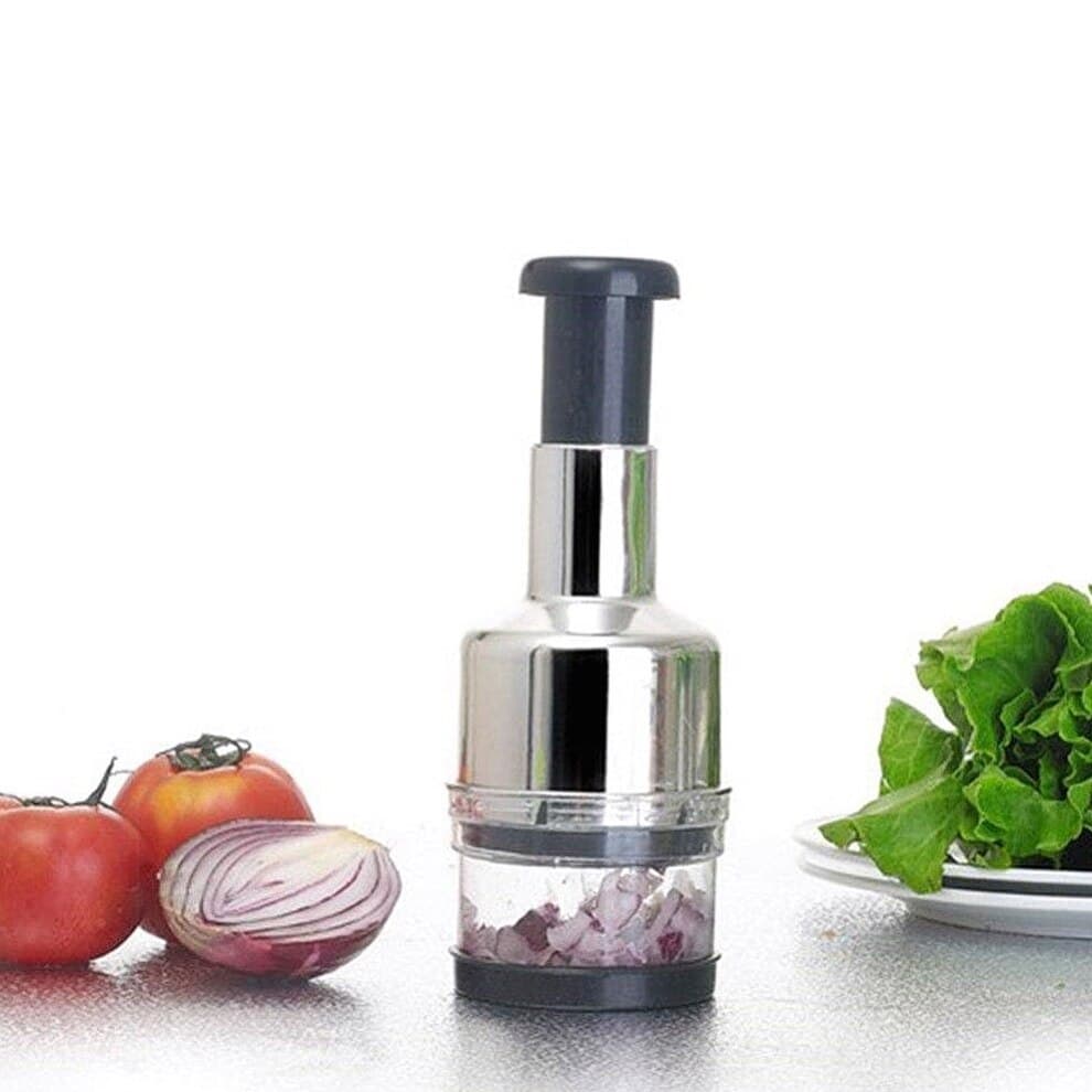 Prensa de alho em aço inoxidável multifuncional cortador de vegetais Manual cortador de vegetais picador de cebola faca