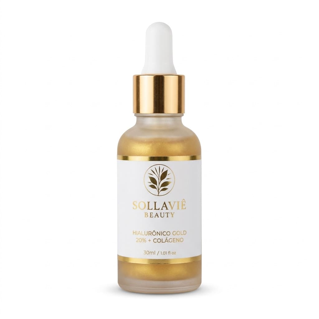 Sérum Facial Ácido Hialurônico 20% Anti Idade Sollaviê 30ml Todo Tipo De Pele Dia/noite