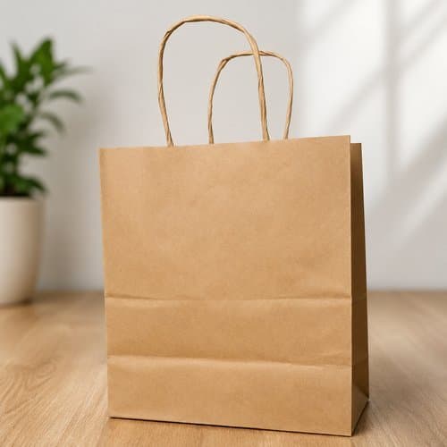 Pacote 10 Sacolas Kraft Pequenas Parda Embalagem Resistente Sustentavel