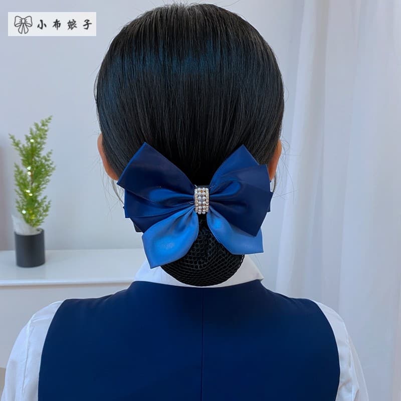 Cabeça flor feminino profissional rede de cabelo bolso Hotel enfermeira banco grosso fino rede de cabelo aeromoça garçom