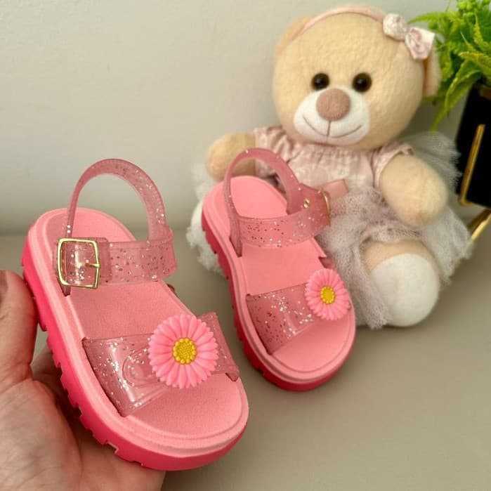 Sandália Menina - Bebe Flor Baby Infantil Feminina Confortavel, Leve, Lançamento!!!
