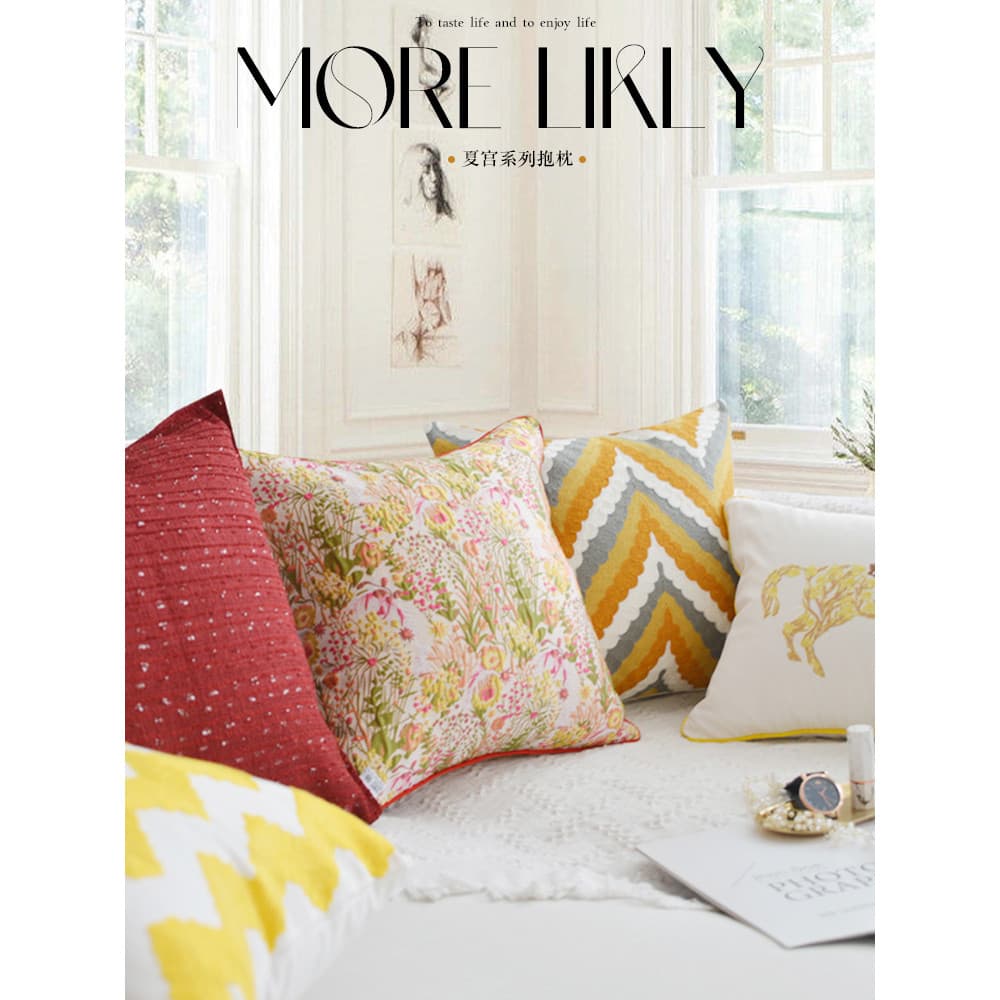 Travesseiro americano para sala de estar, sofá leve, luxo, modelo de sensação de alta qualidade, decoração de quarto, tr