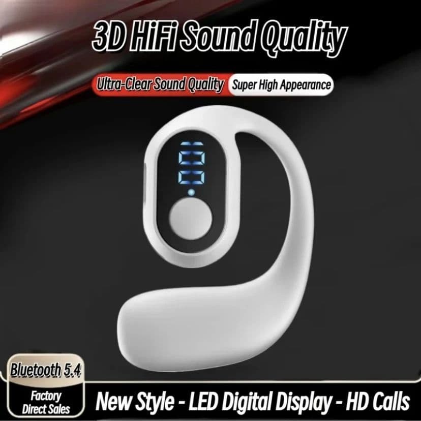 OWS KY2 PRO Fone De Ouvido Sem Fio Bluetooth 5.4 True Bass LED Display Business Sport Music Headset