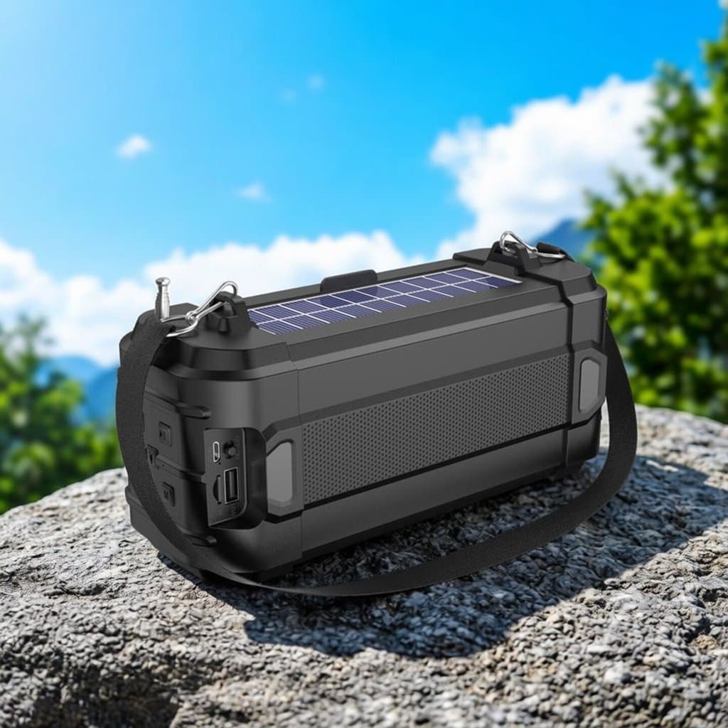 Alto-falante Solar Bluetooth ao ar livre portátil à prova dwaterproof água lanterna iluminação Subwoofer cartão móvel pe