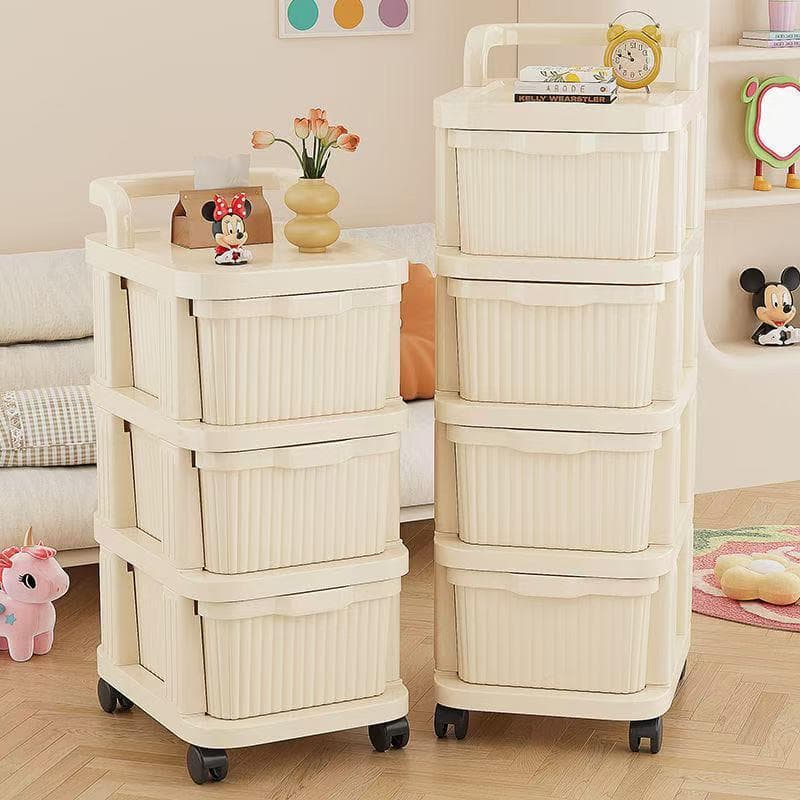 Pequeno carrinho de bebê lanche prateleira Rack piso gaveta tipo doméstico Multi-camada armazenamento do bebê brinquedo